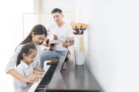 DIY at home piano lesson activity homework games for parents and toddlers