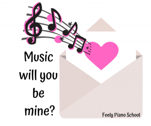 Valentines Day Music Sticker Piano